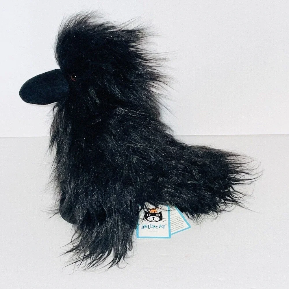 Jellycat Charlie Crow Black Plush Stuffed Retired 2016 Rare Jellycat London Tag - Picture 1 of 11